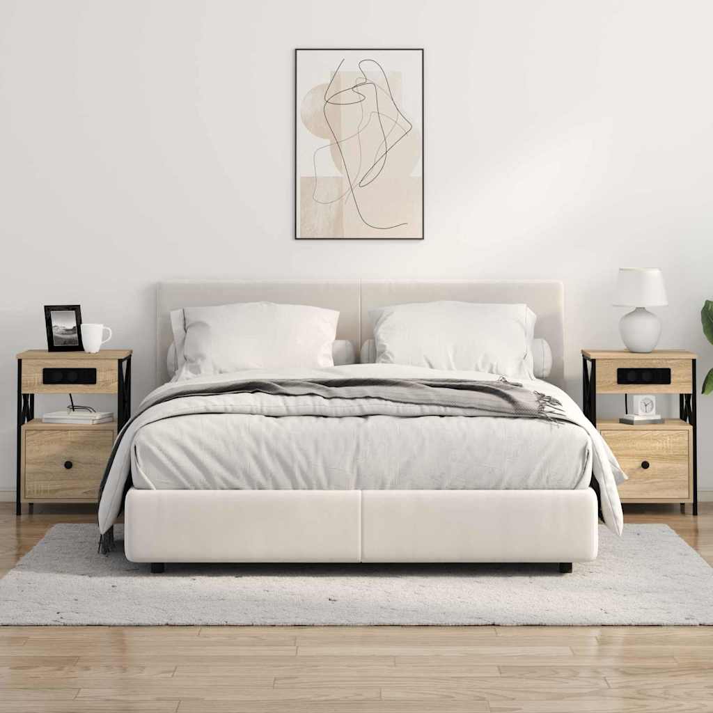 Bedside Cabinet Sonoma Oak 40 x 31 x 60 cm Engineered Wood