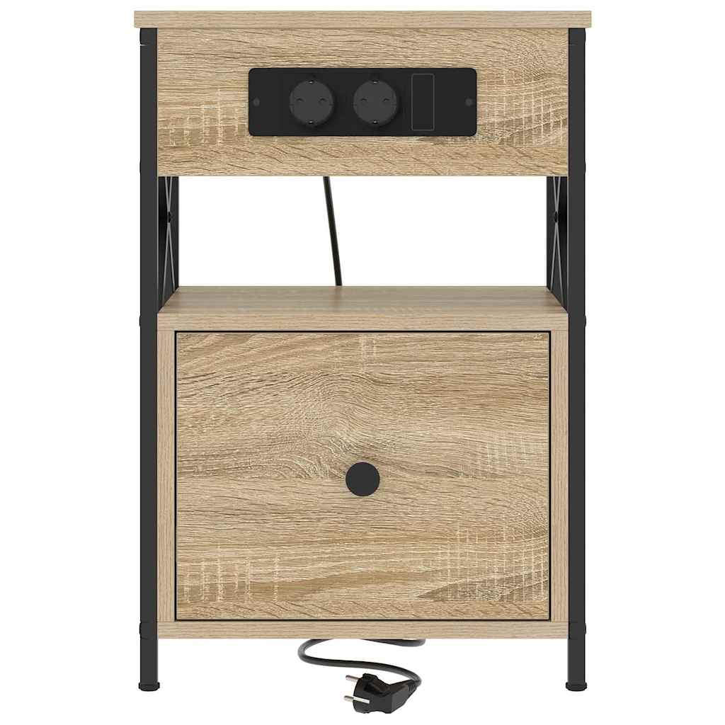 Bedside Cabinet Sonoma Oak 40 x 31 x 60 cm Engineered Wood