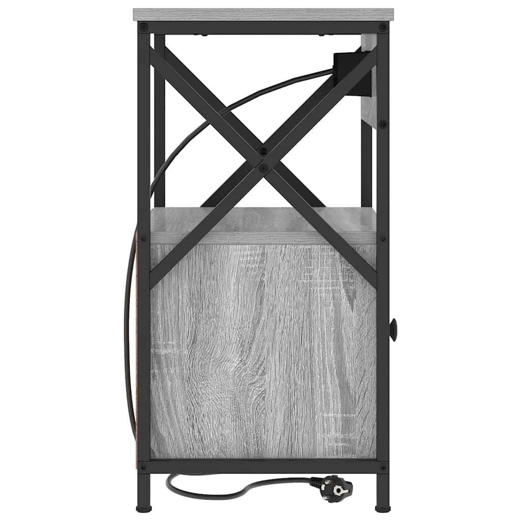 Bedside Cabinet Grey Sonoma 40 x 31 x 60 cm Engineered Wood