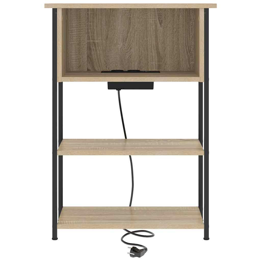 Bedside Cabinet Sonoma Oak 55 x 31 x 76 cm Engineered Wood