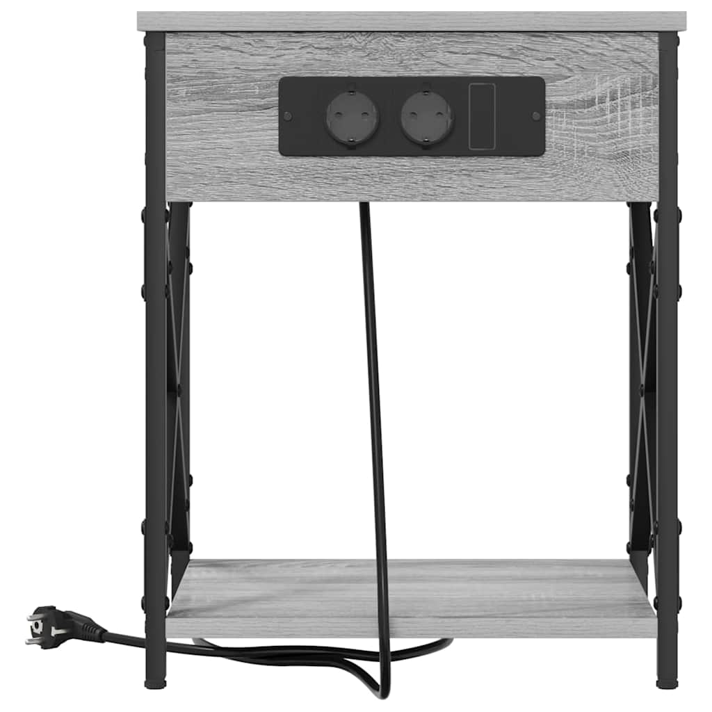 Bedside Cabinet Grey Sonoma 41 x 31 x 51 cm Engineered Wood