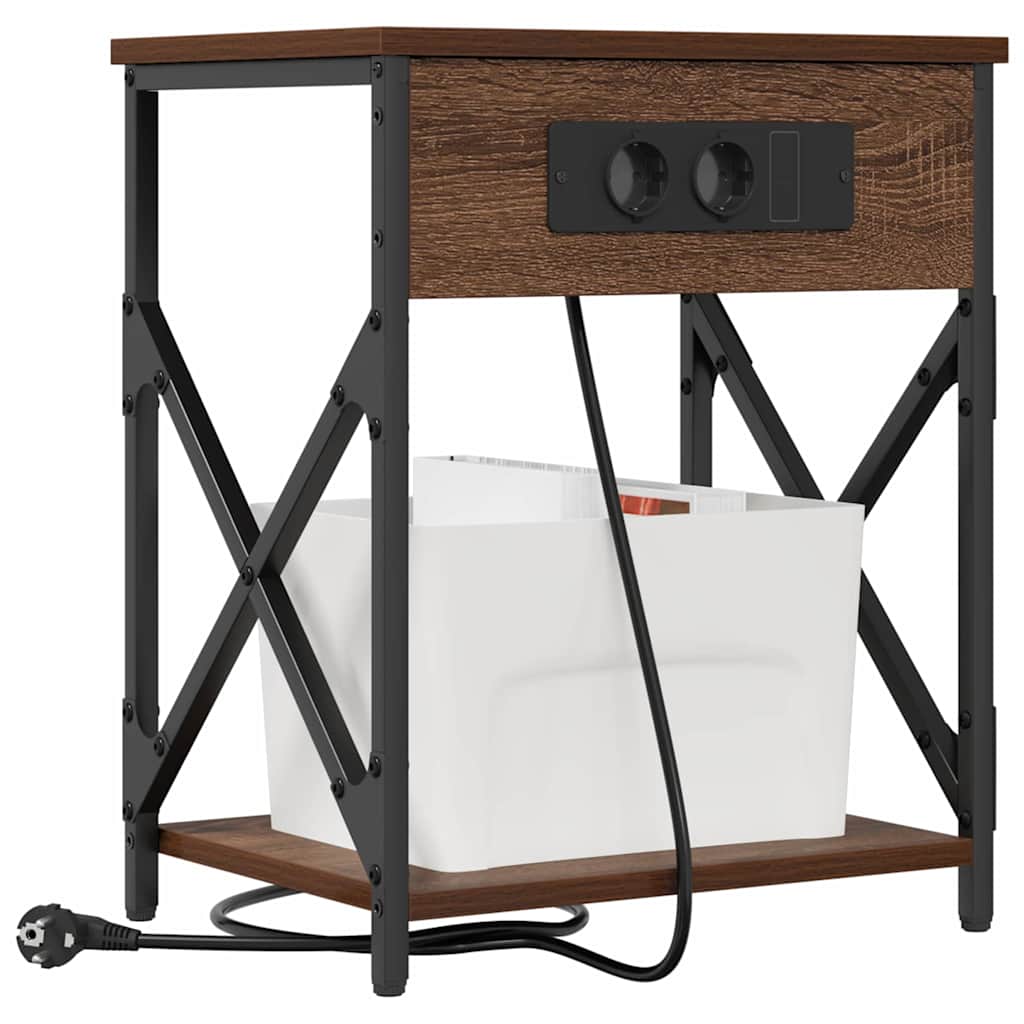 Bedside Cabinet Brown Oak 41 x 31 x 51 cm Engineered Wood