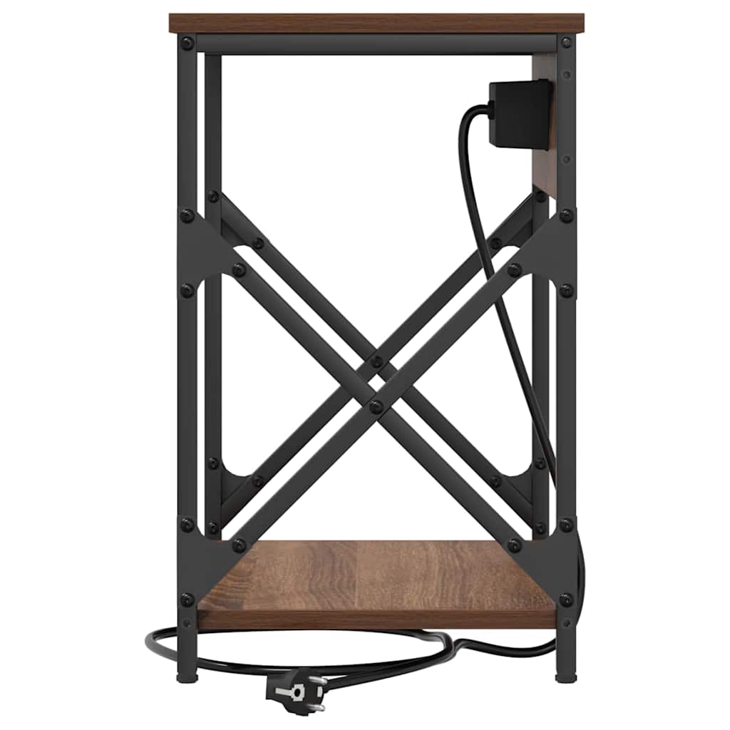 Bedside Cabinet Brown Oak 41 x 31 x 51 cm Engineered Wood