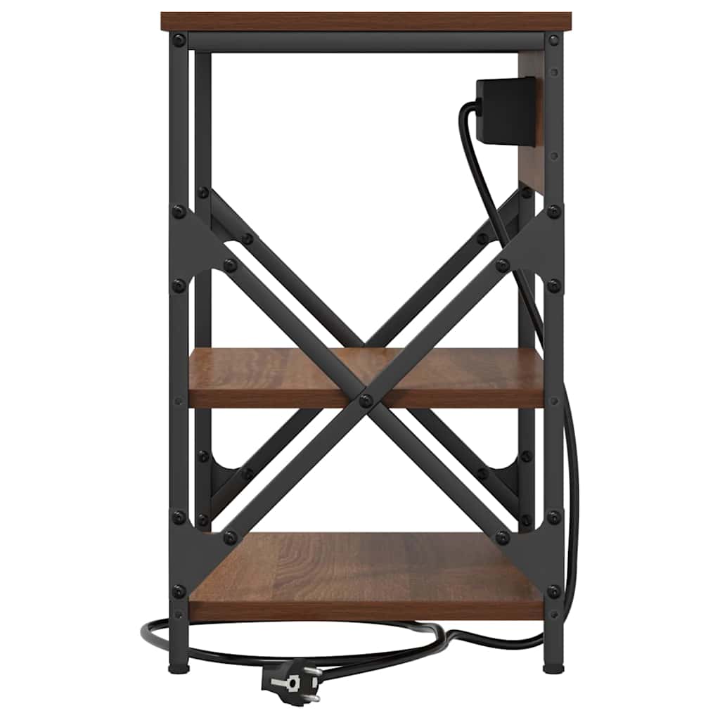 Bedside Cabinet Brown Oak 41 x 31 x 51 cm Engineered Wood