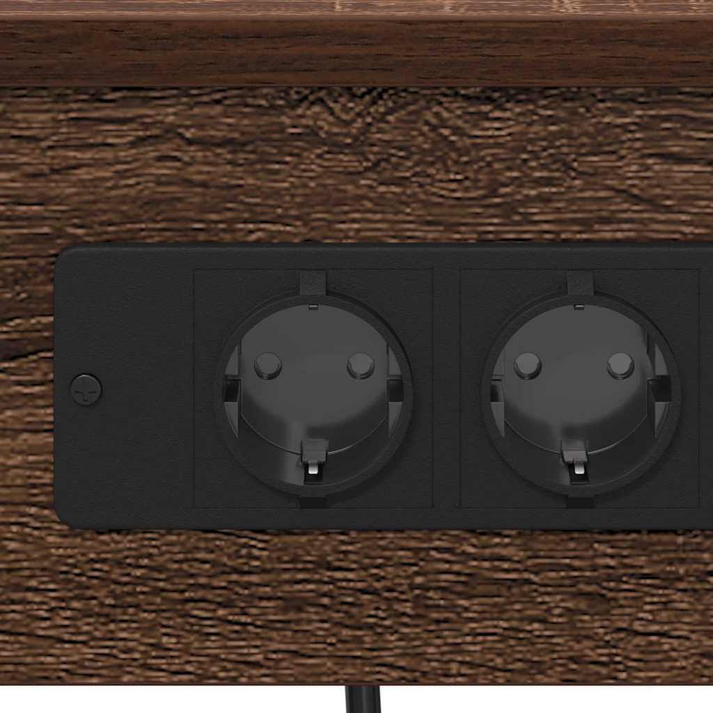 Bedside Cabinet Brown Oak 41 x 31 x 76 cm Engineered Wood