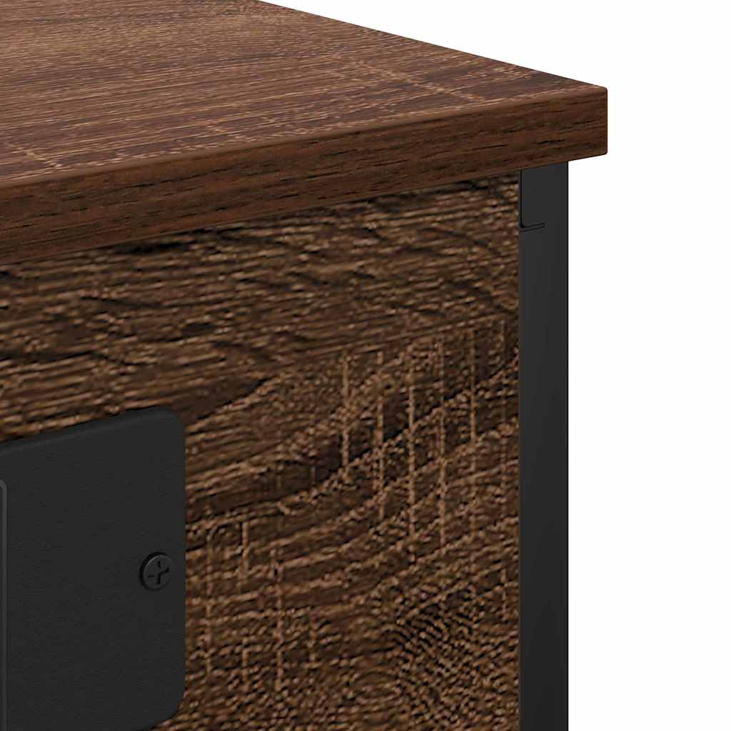 Bedside Cabinet Brown Oak 41 x 31 x 76 cm Engineered Wood