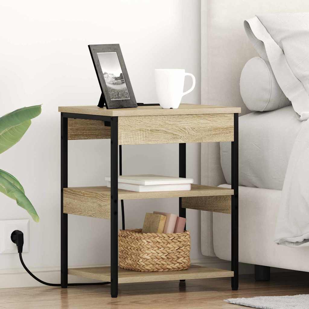 Bedside Cabinet Sonoma Oak 41 x 31 x 51 cm Engineered Wood