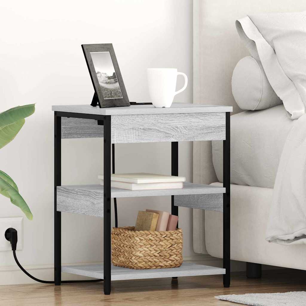 Bedside Cabinet Grey Sonoma 41 x 31 x 51 cm Engineered Wood