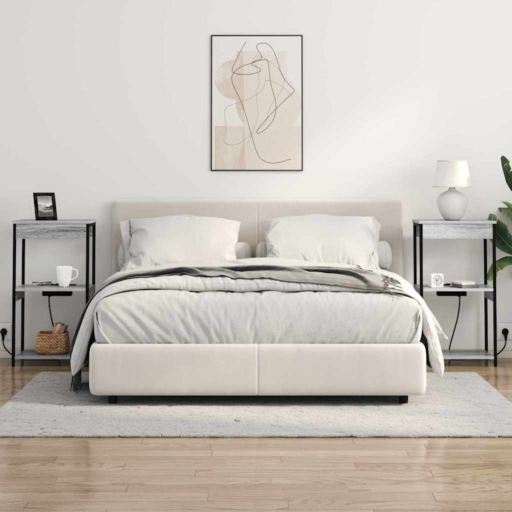 Bedside Cabinet Grey Sonoma 41 x 31 x 76 cm Engineered Wood