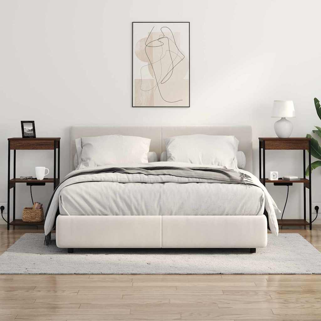 Bedside Cabinet Brown Oak 41 x 31 x 76 cm Engineered Wood