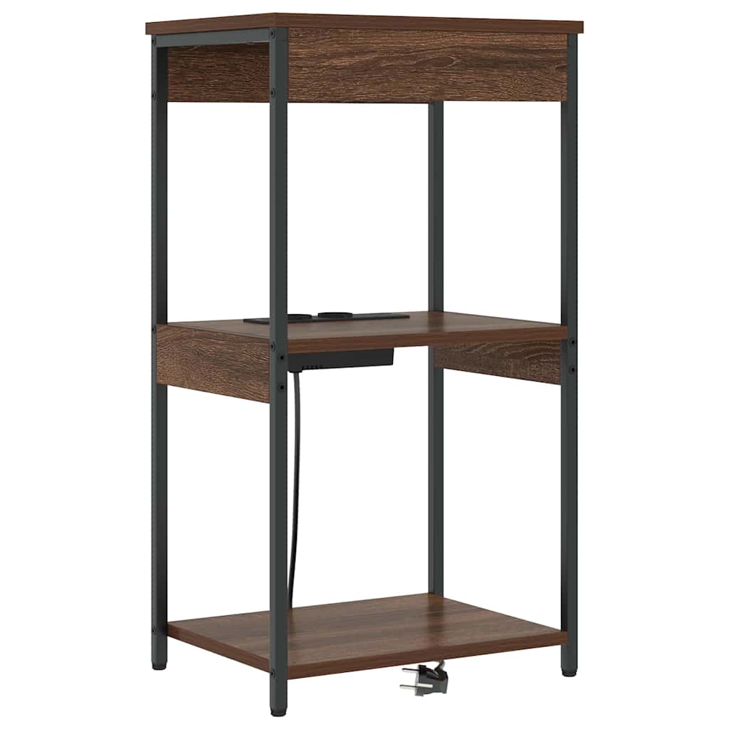 Bedside Cabinet Brown Oak 41 x 31 x 76 cm Engineered Wood