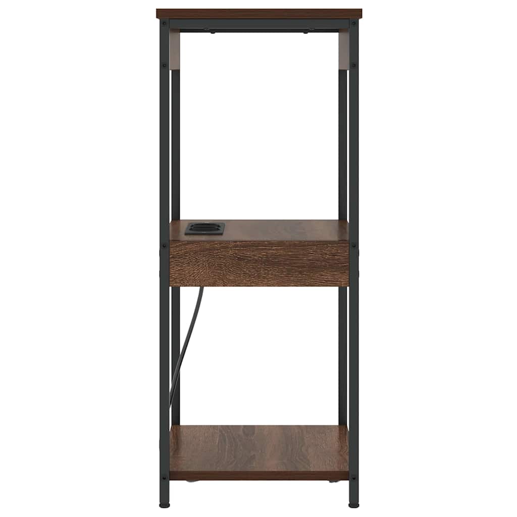 Bedside Cabinet Brown Oak 41 x 31 x 76 cm Engineered Wood