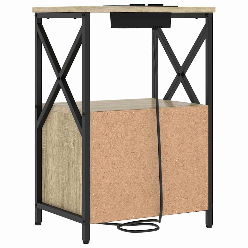 Bedside Cabinet Sonoma Oak 40 x 31 x 60 cm Engineered Wood