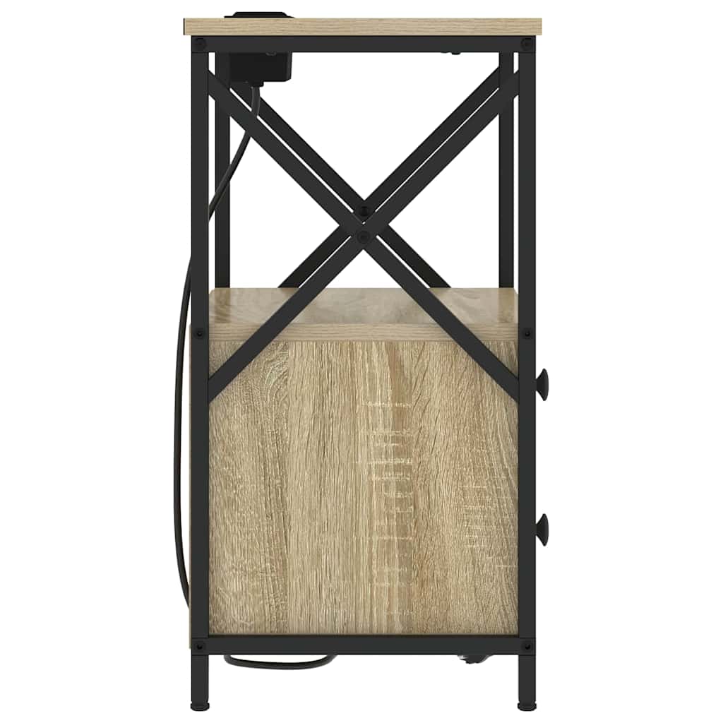 Bedside Cabinet Sonoma Oak 40 x 31 x 60 cm Engineered Wood