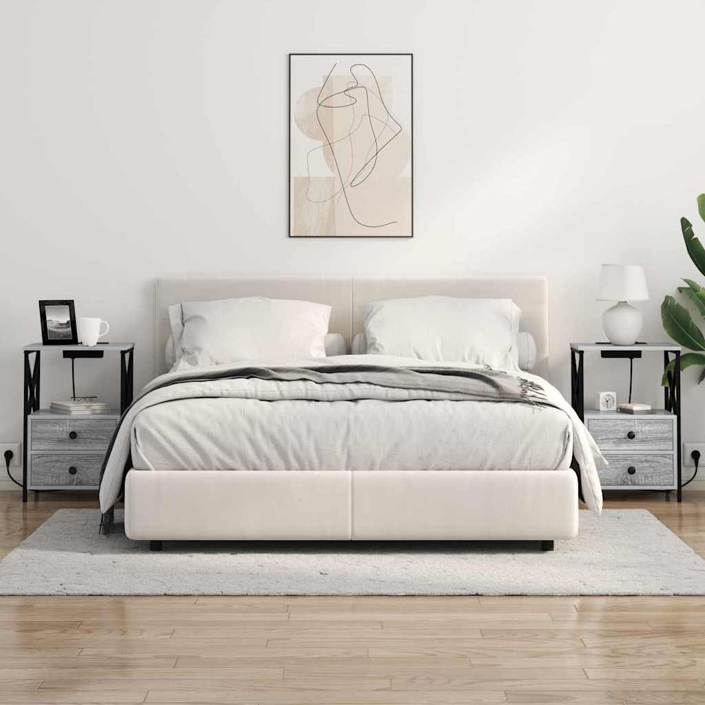 Bedside Cabinet Grey Sonoma 40 x 31 x 60 cm Engineered Wood