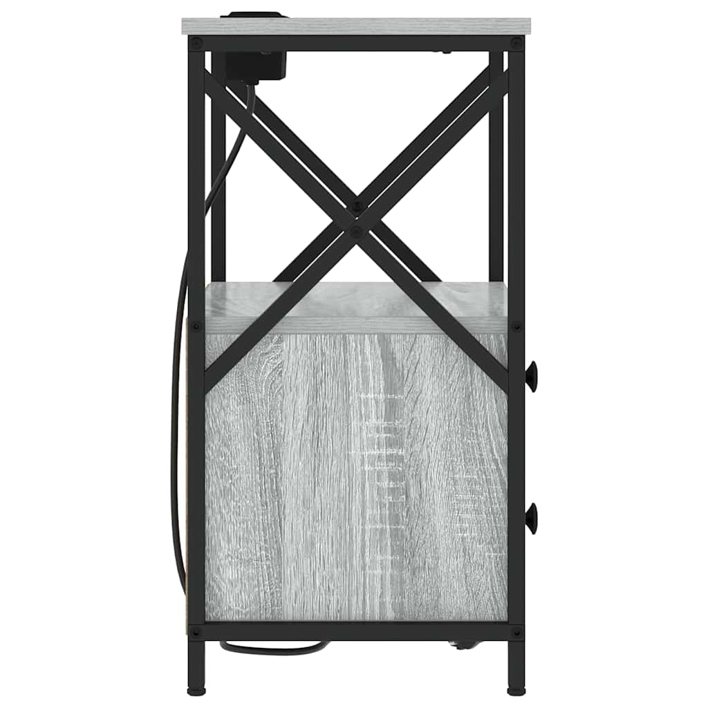 Bedside Cabinet Grey Sonoma 40 x 31 x 60 cm Engineered Wood