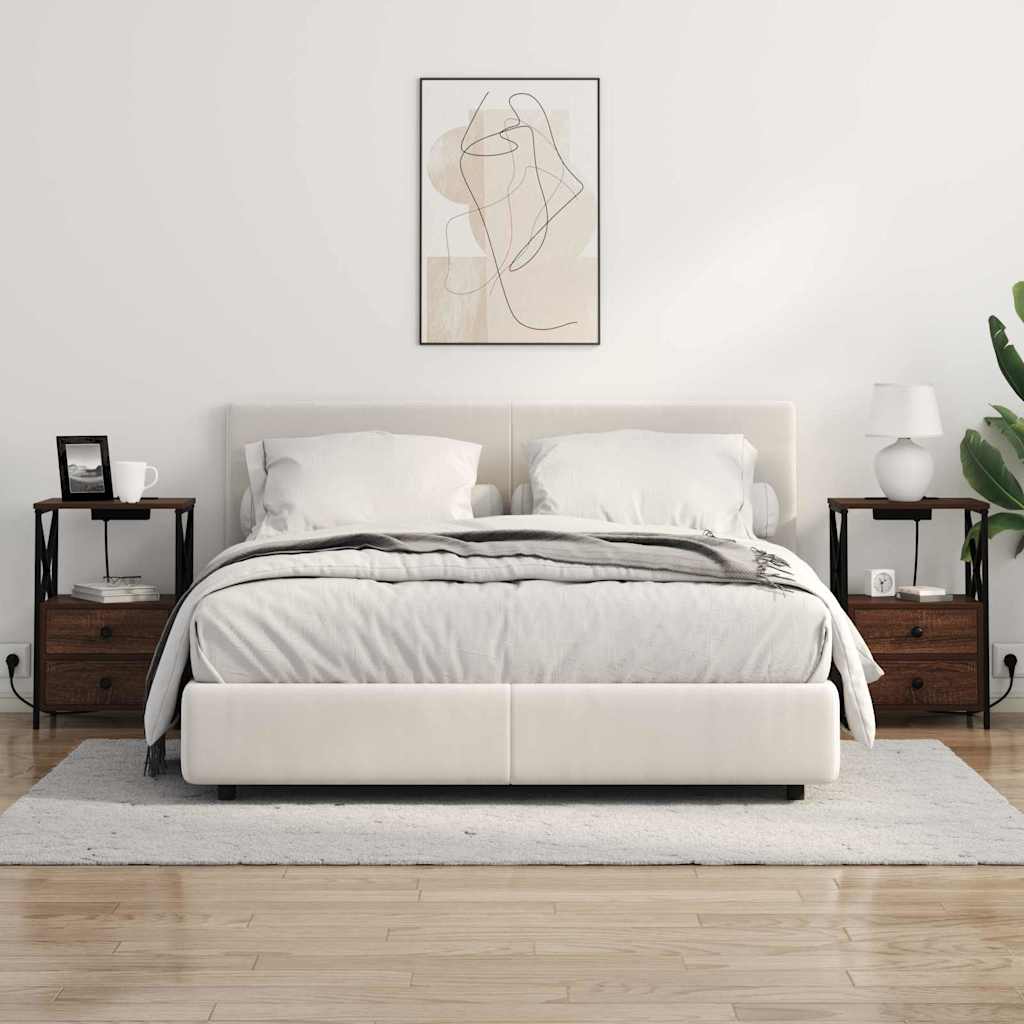 Bedside Cabinet Brown Oak 40 x 31 x 60 cm Engineered Wood