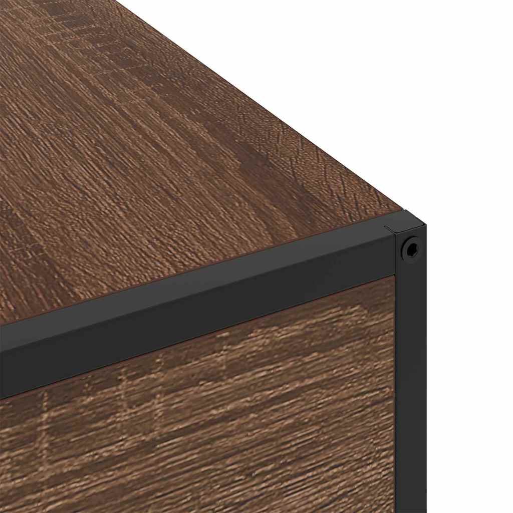 Bedside Cabinet Brown Oak 40 x 27 x 76 cm Engineered Wood