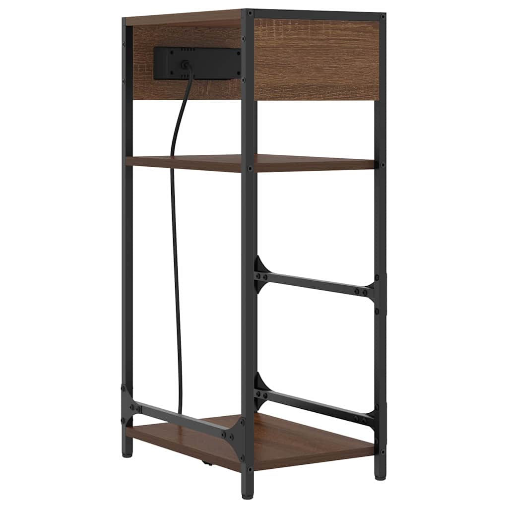 Bedside Cabinet Brown Oak 40 x 27 x 76 cm Engineered Wood