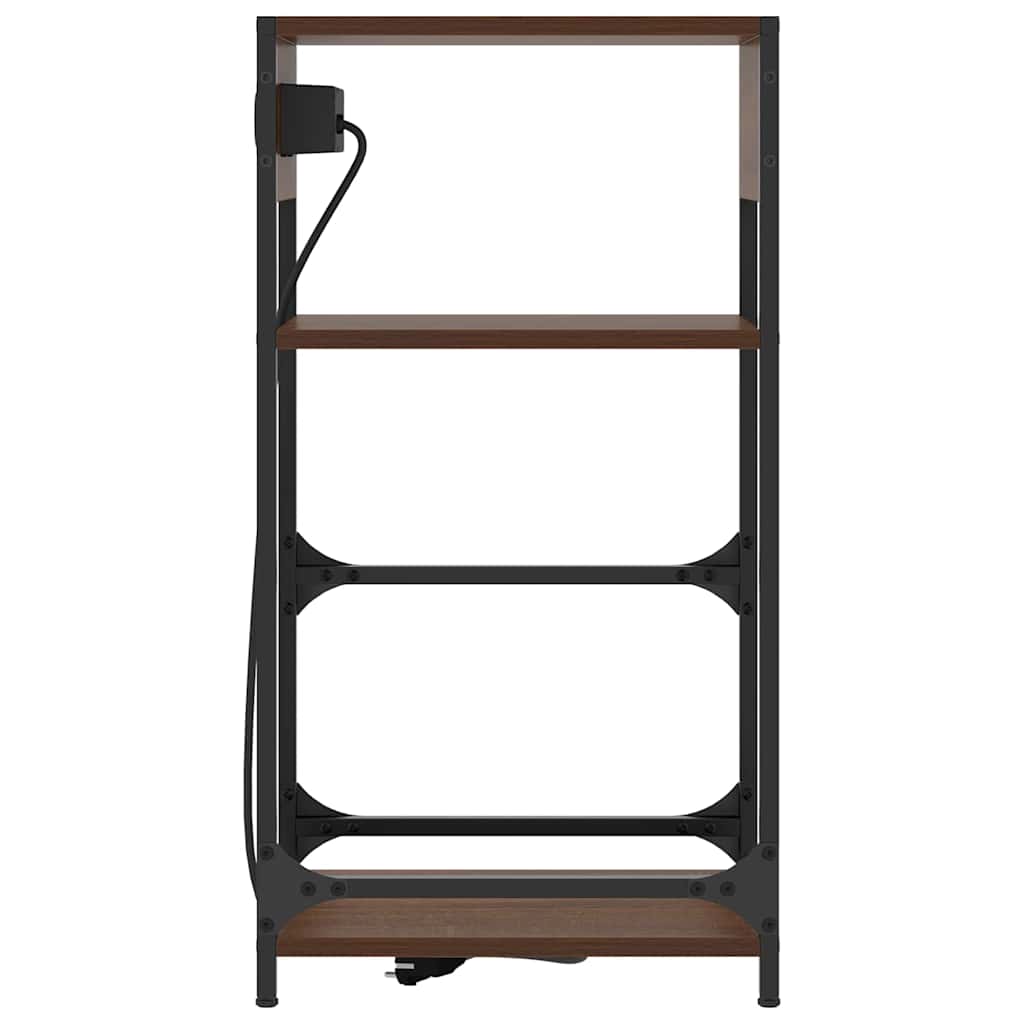 Bedside Cabinet Brown Oak 40 x 27 x 76 cm Engineered Wood