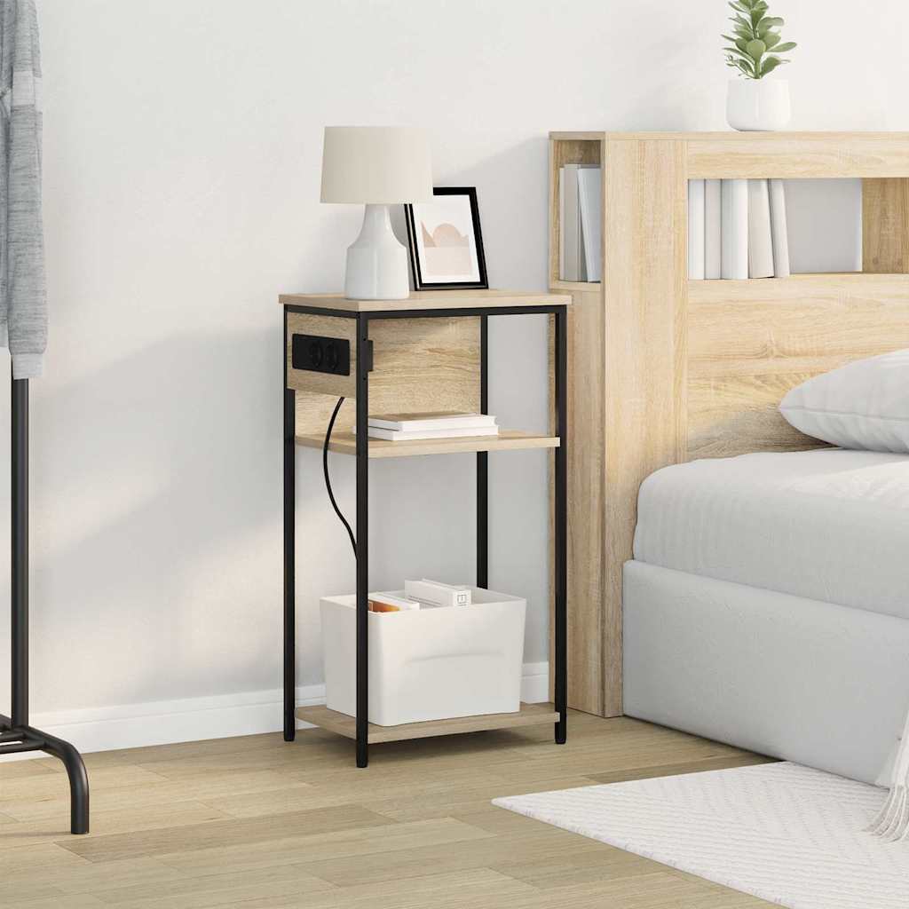 Bedside Cabinet Sonoma Oak 41 x 28 x 76 cm Engineered Wood
