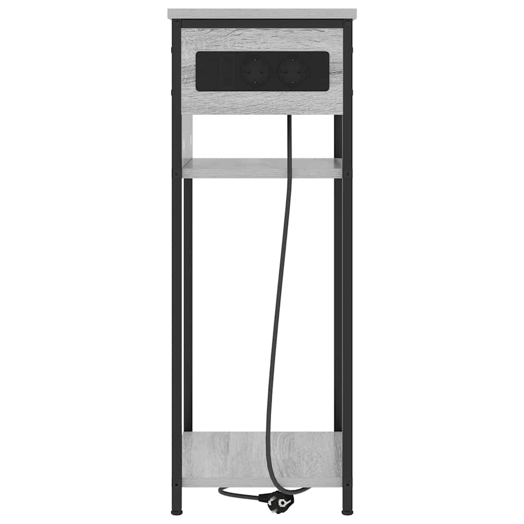 Bedside Cabinet Grey Sonoma 41 x 28 x 76 cm Engineered Wood