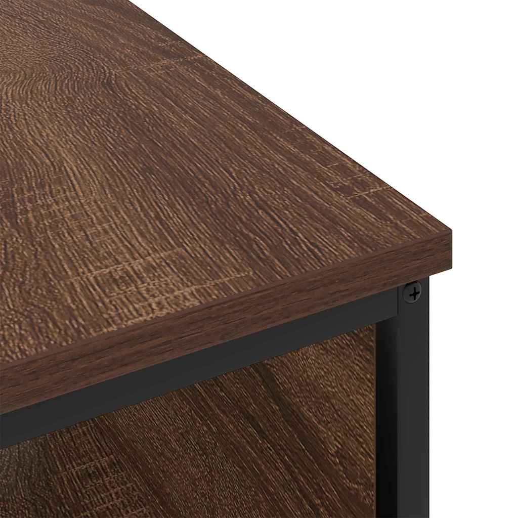 Bedside Cabinet Brown Oak 41 x 28 x 76 cm Engineered Wood