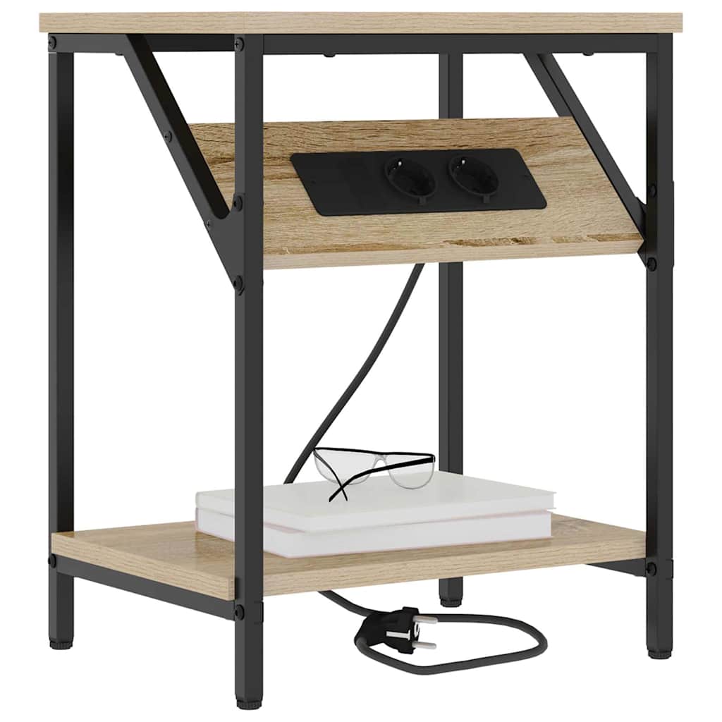 Bedside Cabinet Sonoma Oak 38 x 30 x 48 cm Engineered Wood