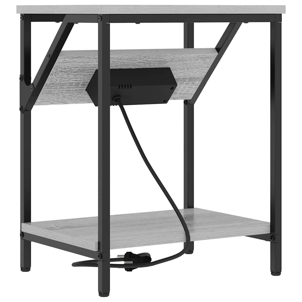 Bedside Cabinet Grey Sonoma 38 x 30 x 48 cm Engineered Wood