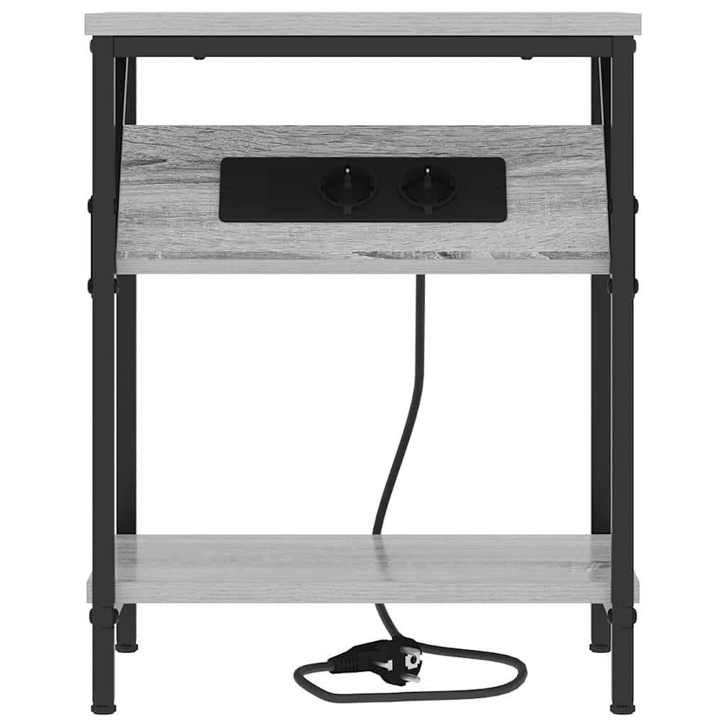 Bedside Cabinet Grey Sonoma 38 x 30 x 48 cm Engineered Wood