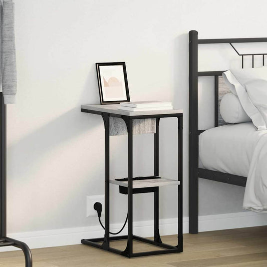 Bedside Cabinet Grey Sonoma 41.5 x 26 x 60.5 cm Engineered Wood