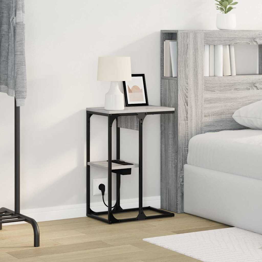 Bedside Cabinet Grey Sonoma 41.5 x 26 x 60.5 cm Engineered Wood