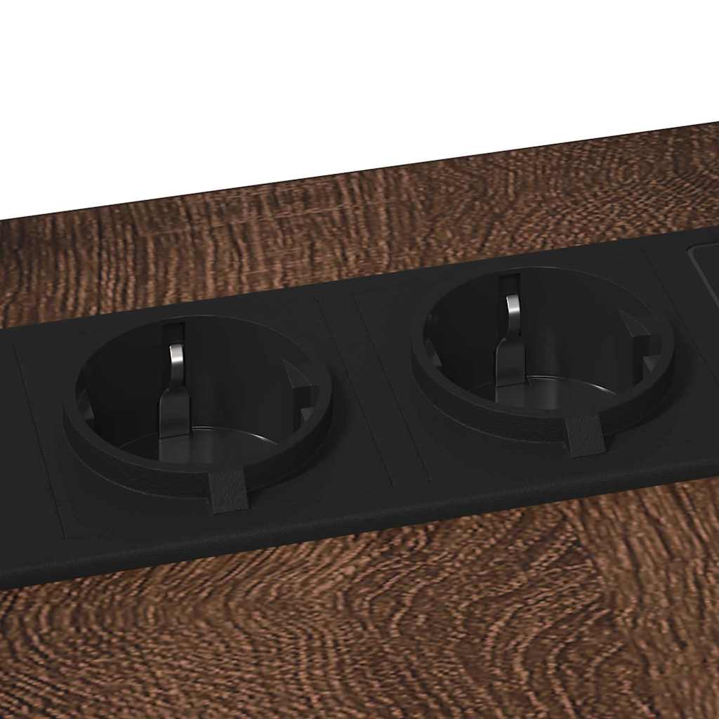 Bedside Cabinet Brown Oak 41.5 x 26 x 60.5 cm Engineered Wood