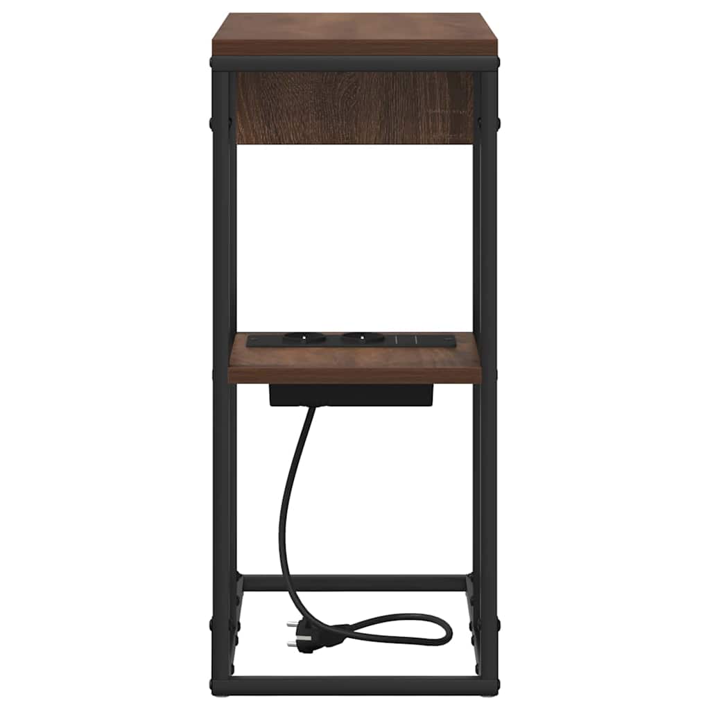 Bedside Cabinet Brown Oak 41.5 x 26 x 60.5 cm Engineered Wood