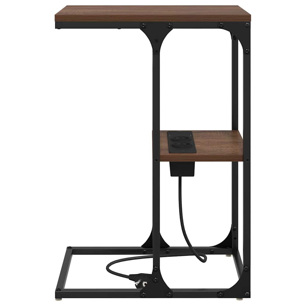 Bedside Cabinet Brown Oak 41.5 x 26 x 60.5 cm Engineered Wood