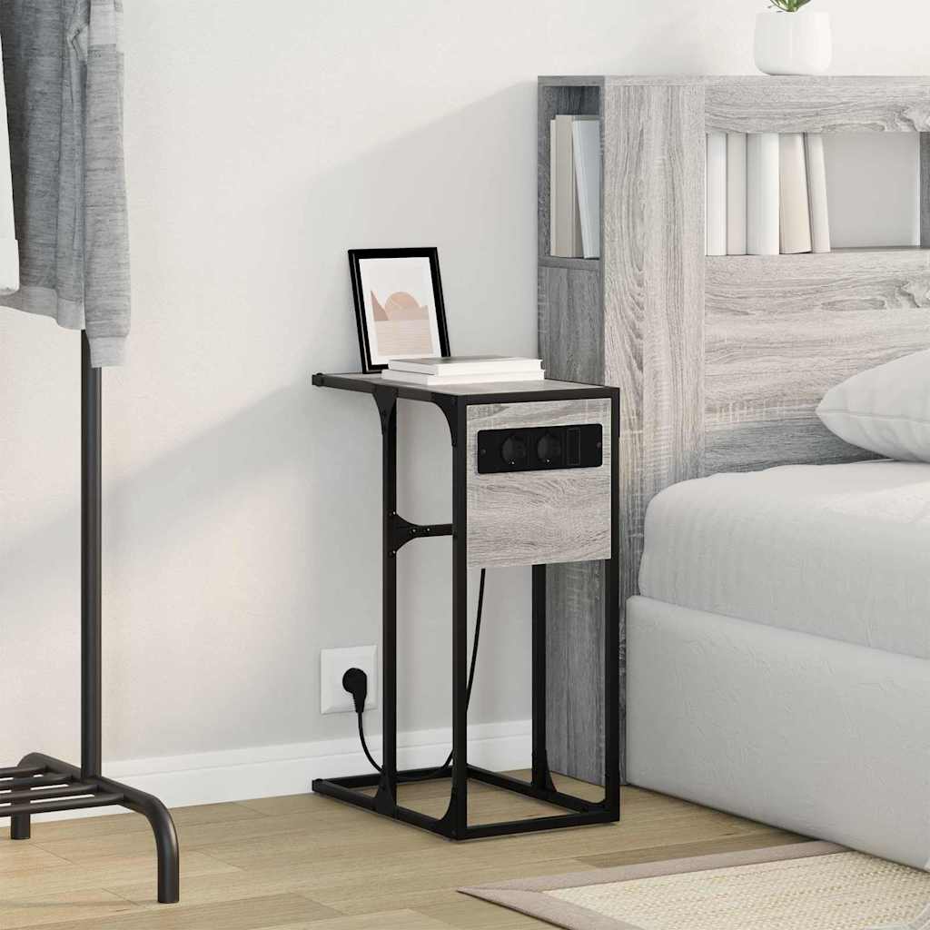 Bedside Cabinet Grey Sonoma 41.5 x 26 x 60.5 cm Engineered Wood