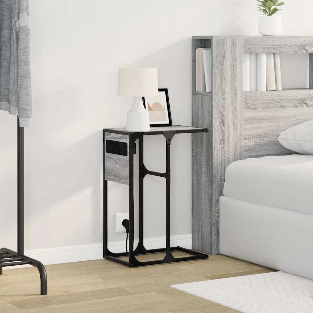 Bedside Cabinet Grey Sonoma 41.5 x 26 x 60.5 cm Engineered Wood