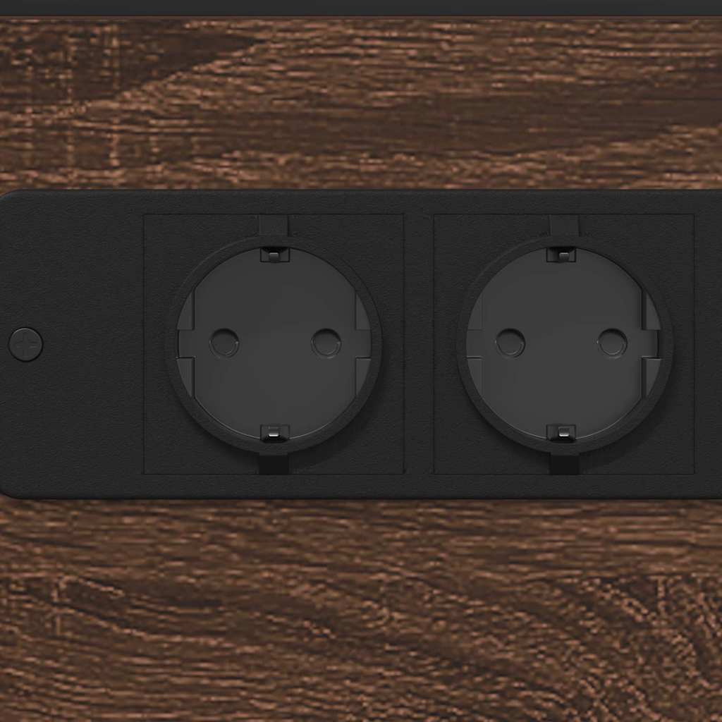 Bedside Cabinet Brown Oak 41.5 x 26 x 60.5 cm Engineered Wood