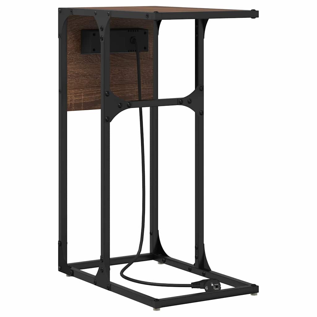 Bedside Cabinet Brown Oak 41.5 x 26 x 60.5 cm Engineered Wood