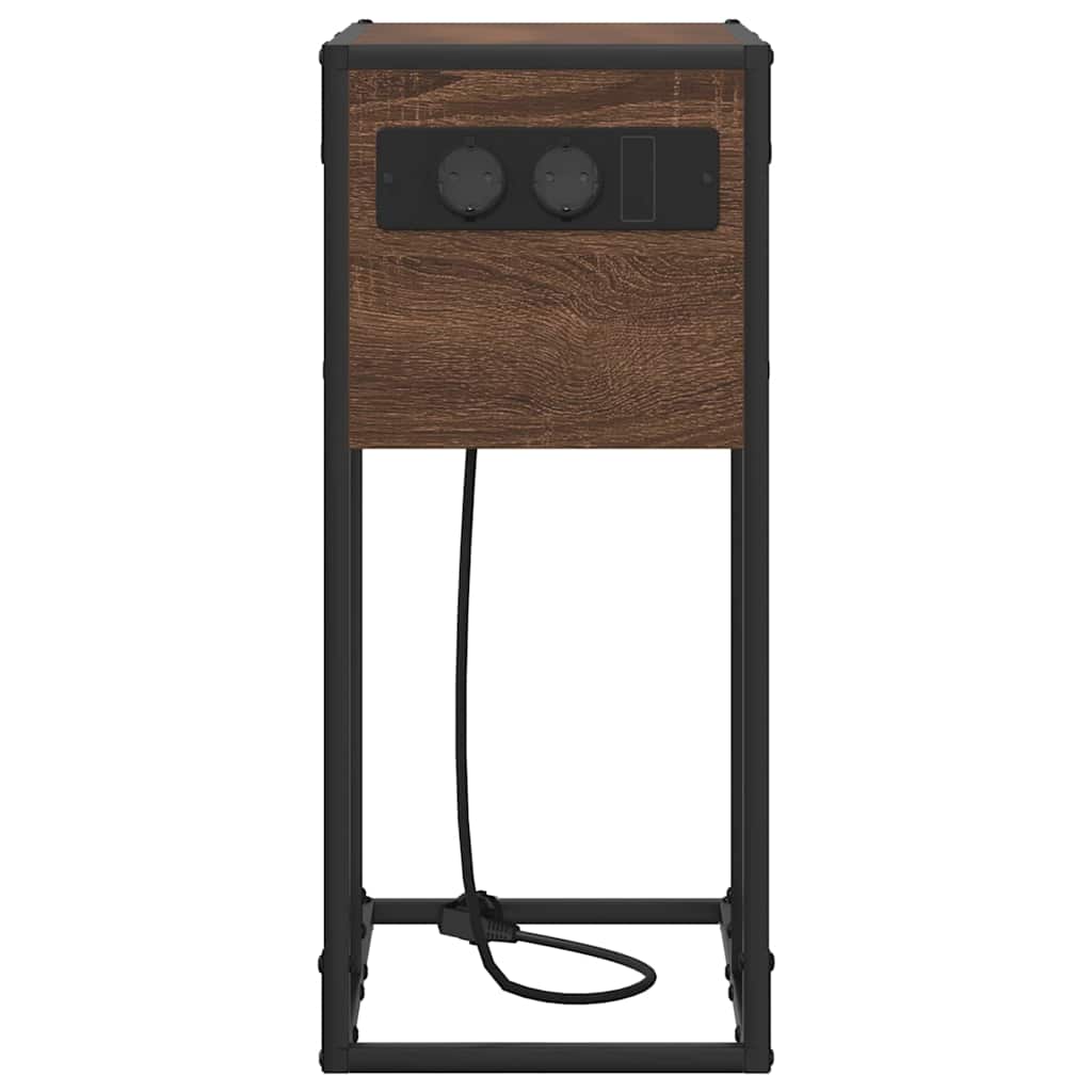 Bedside Cabinet Brown Oak 41.5 x 26 x 60.5 cm Engineered Wood