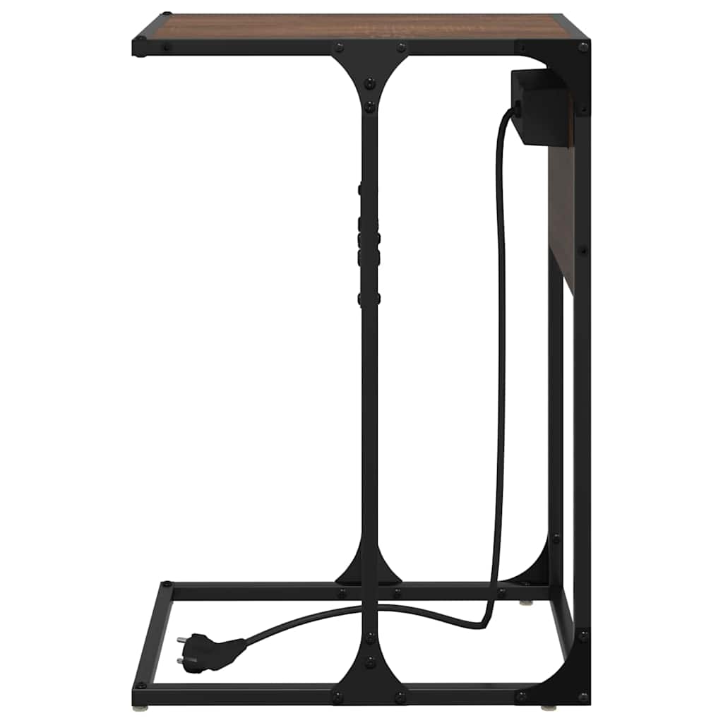 Bedside Cabinet Brown Oak 41.5 x 26 x 60.5 cm Engineered Wood