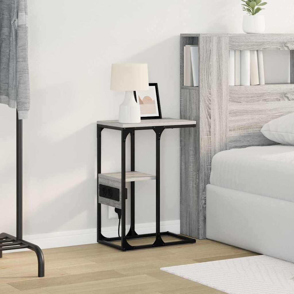 Bedside Cabinet Grey sonoma 41.5 x 26 x 60.5 cm Engineered wood