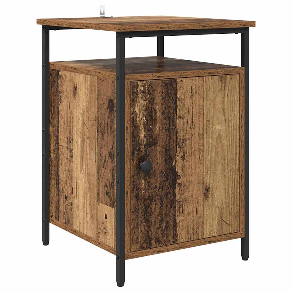 Bedside Cabinet Old Wood 40 x 42 x 60cm Engineered Wood