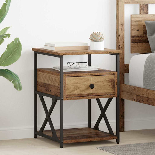 Bedside Cabinet Old wood 40 x 42 x 55 cm Engineered wood