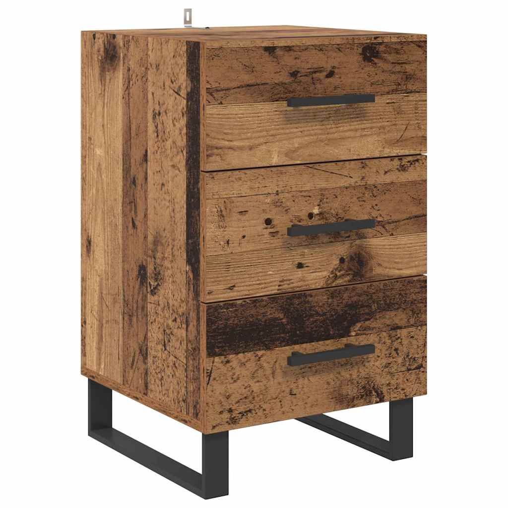 Bedside Cabinet Old Wood 40 x 40 x 66 cm Engineered Wood
