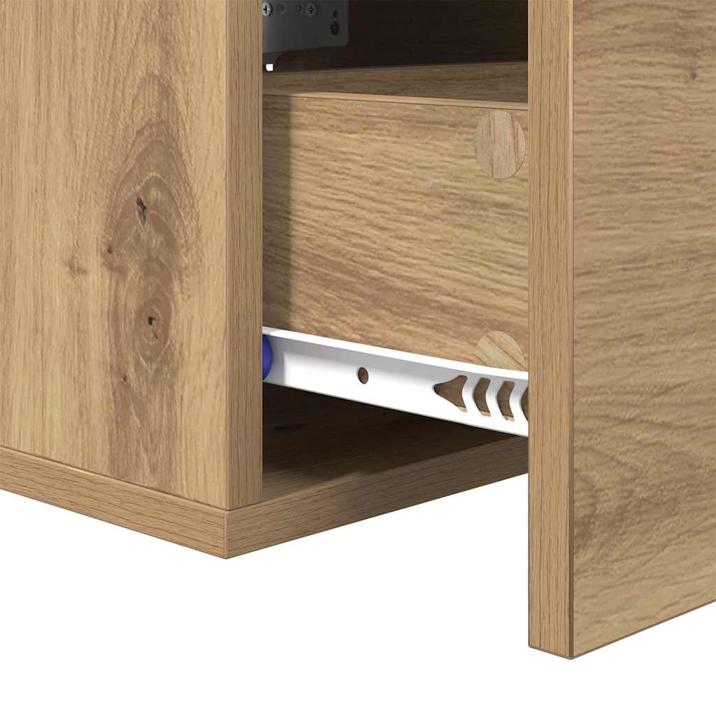 Bedside Cabinet Wall-mounted 2 pcs Artisan Oak 35 x 35 x 20 cm