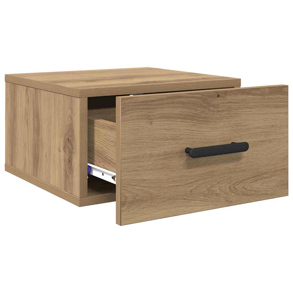 Bedside Cabinet Wall-mounted 2 pcs Artisan Oak 35 x 35 x 20 cm