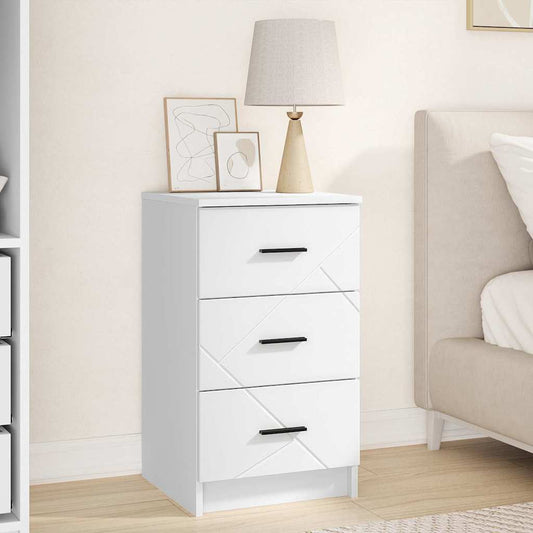 Bedside Cabinet White 38 x 38 x 66 cm Engineered wood