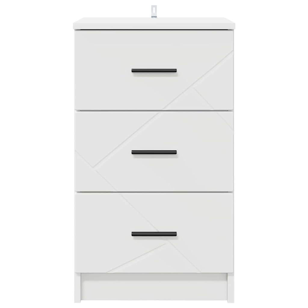 Bedside Cabinet White 38 x 38 x 66 cm Engineered wood