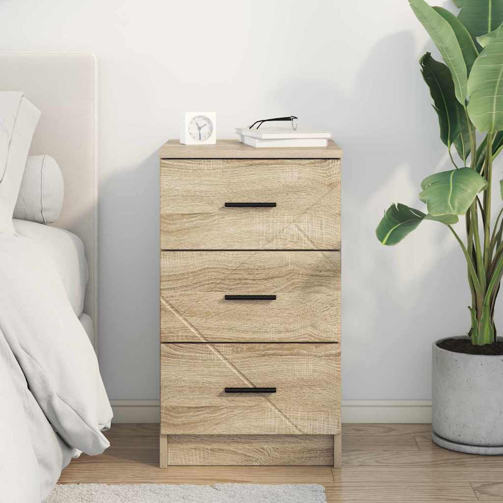 Bedside Cabinet Sonoma oak 38 x 38 x 66 cm Engineered wood